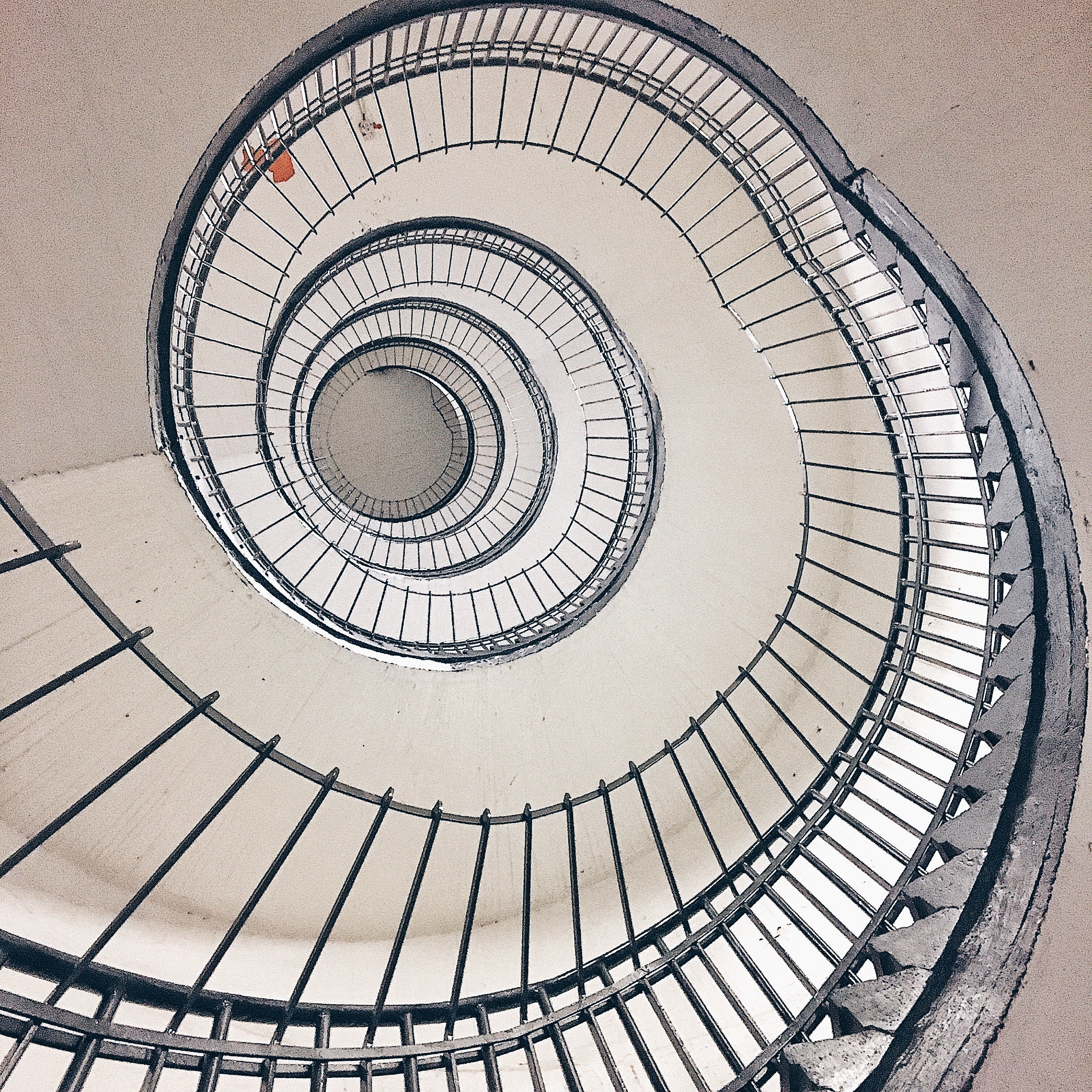 Spiralförmige Treppe: Feldstraßenbunker, Treppenhäuser Hamburg