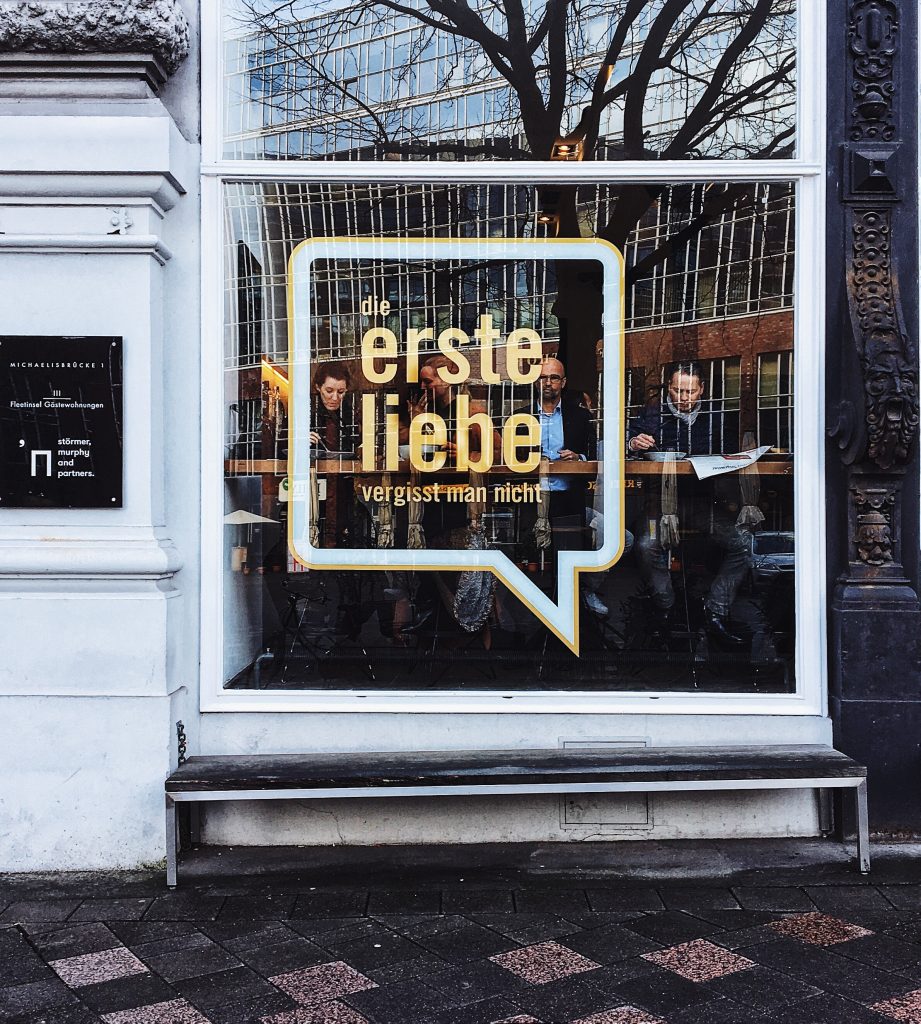 Window of Erste Liebe Bar: Hamburg Companion, Elbville