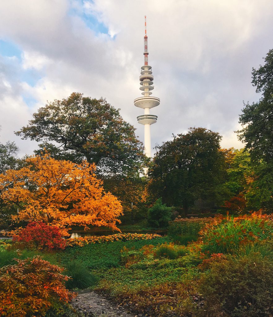 Hamburger Fernsehturm im Herbst